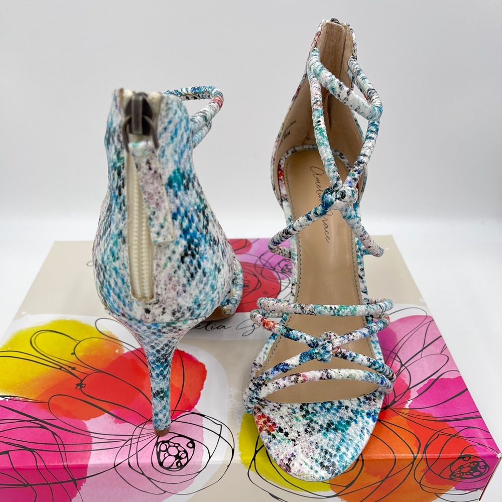 Amelia Grace Open Toe Multi Color Sandals - Picture 5 of 12